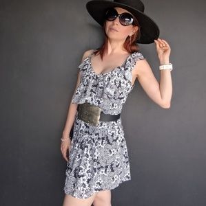 Ruffles asymmetric dress